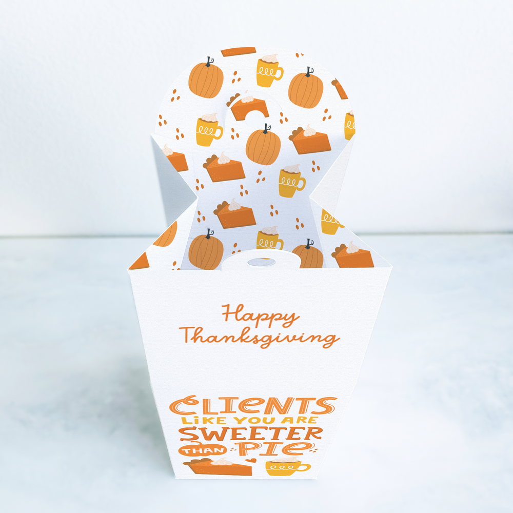 Clients Like You Are Sweeter Than Pie Pop By Box | Thanksgiving | Real Estate | 12-BX1 Holiday Pop By Box Market Dwellings