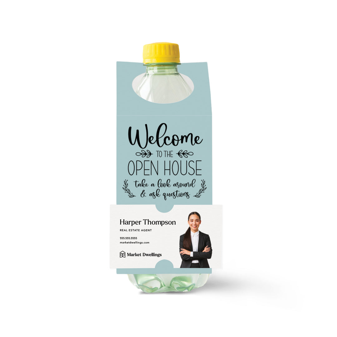 Welcome to the Open House | Bottle Hang Tags Bottle Tag Market Dwellings LIGHT BLUE