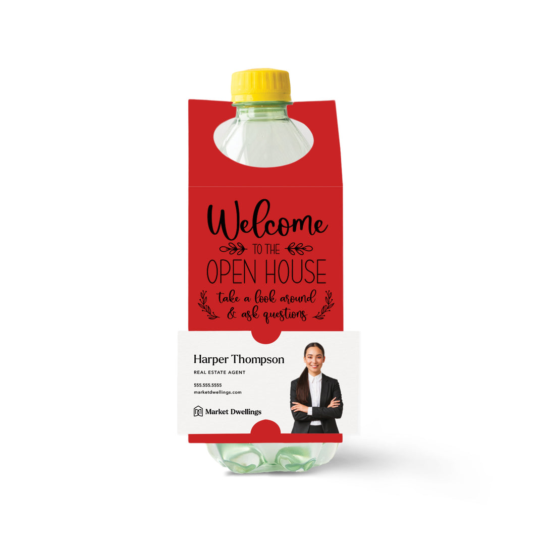 Welcome to the Open House | Bottle Hang Tags Bottle Tag Market Dwellings SCARLET