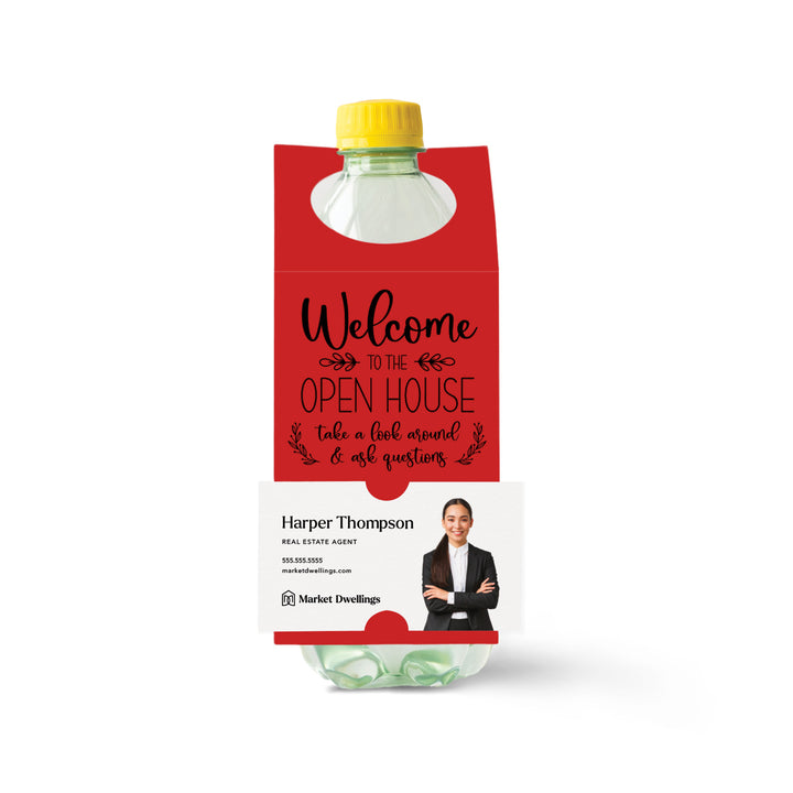 Welcome to the Open House | Bottle Hang Tags Bottle Tag Market Dwellings SCARLET