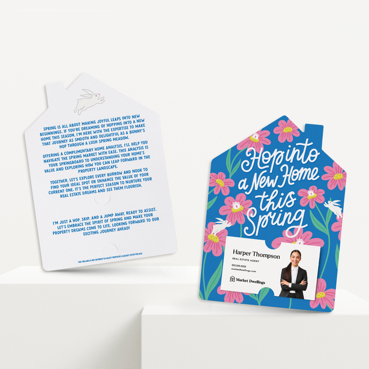 Set of Hop Into A New Home This Spring! | Easter Spring Mailers | Envelopes Included | M259-M001 Mailer Market Dwellings