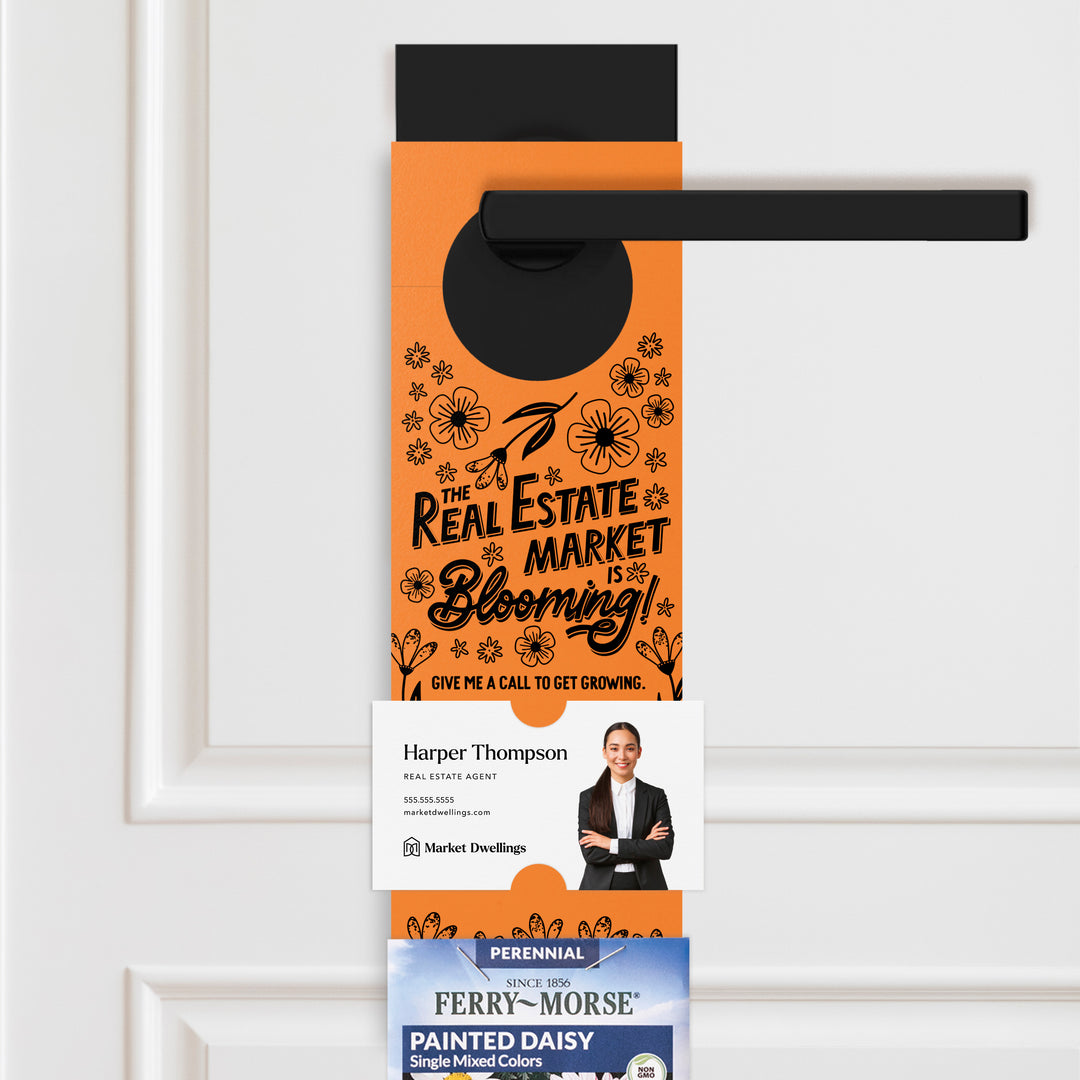 The Real Estate Market Is Blooming! | Door Hangers Season Door Hanger Market Dwellings CARROT