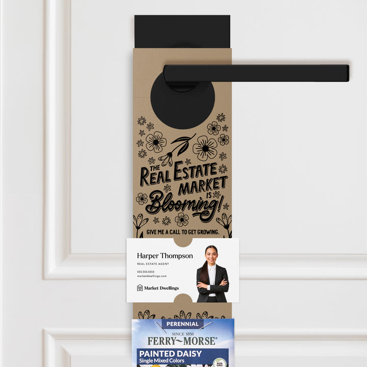 The Real Estate Market Is Blooming! | Door Hangers Season Door Hanger Market Dwellings KRAFT