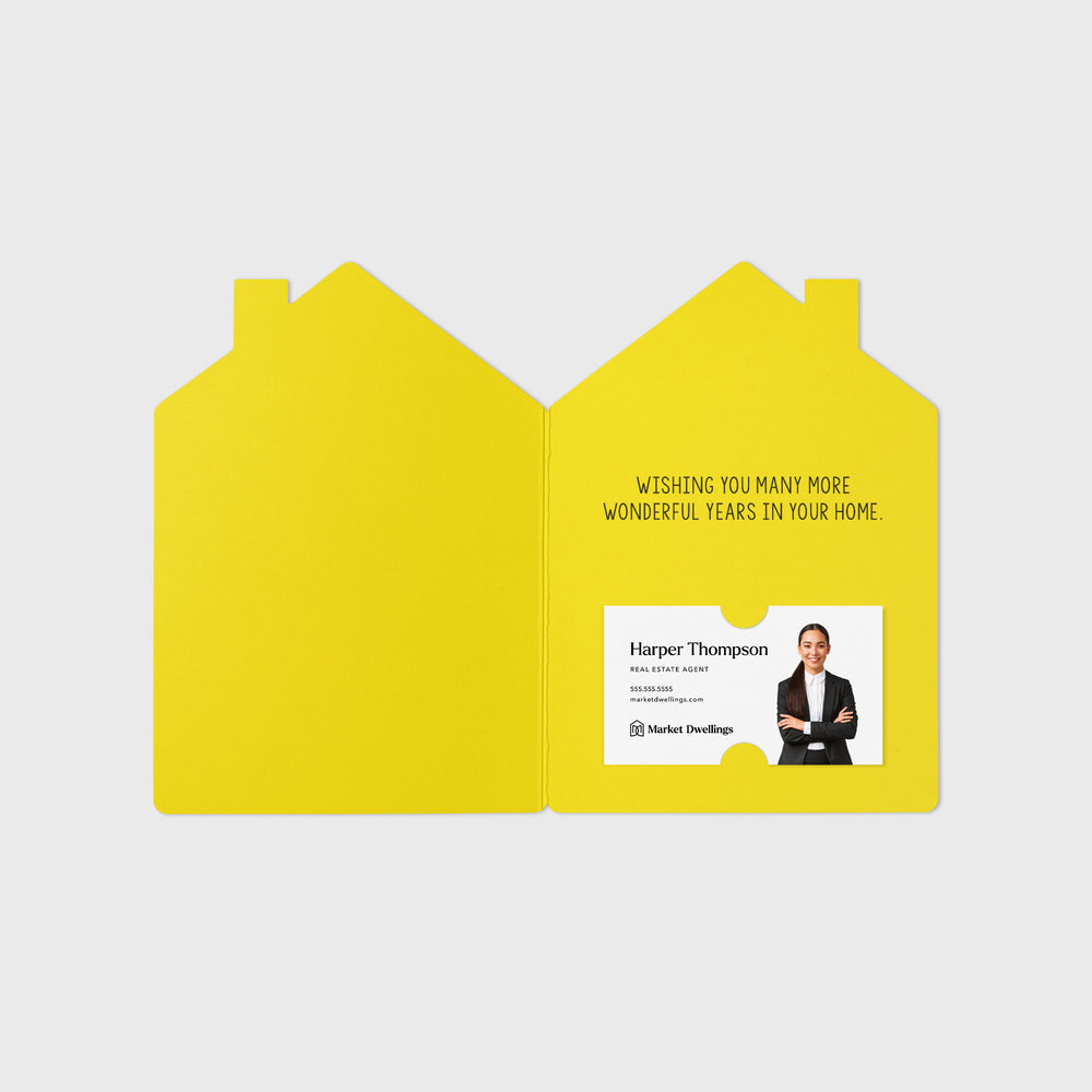 Set of Happy Home Anniversary Greeting Cards | Envelopes Included | 8-GC002 Greeting Card Market Dwellings
