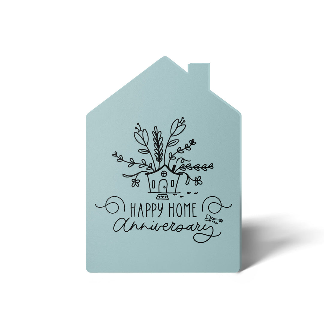 Set of Happy Home Anniversary Greeting Cards | Envelopes Included | 8-GC002 Greeting Card Market Dwellings LIGHT BLUE