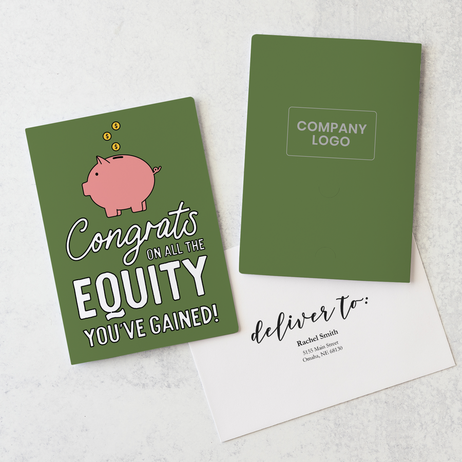 Set of Congrats On All The Equity You've Gained! | Greeting Cards | Envelopes Included | 85-GC001 Greeting Card Market Dwellings   
