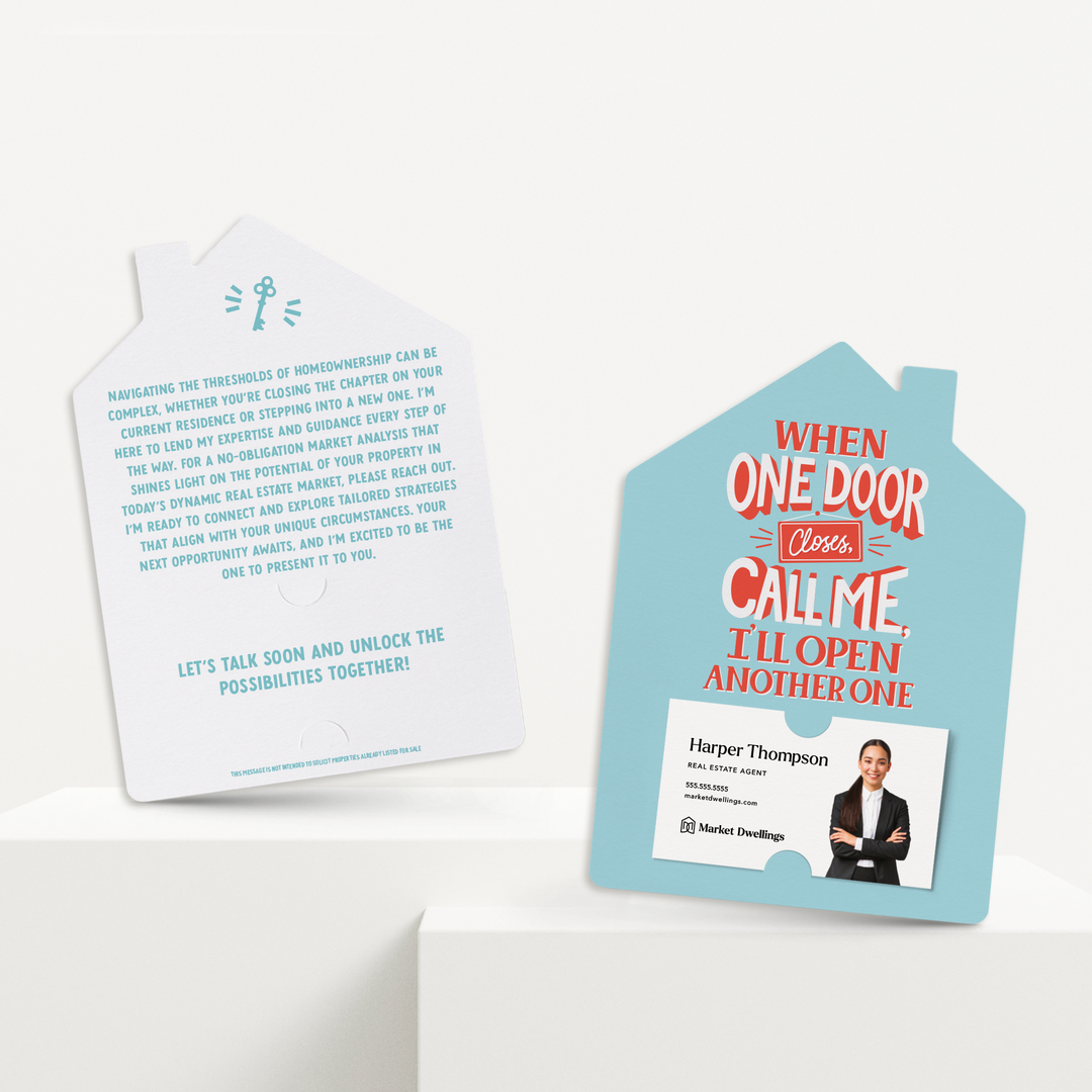 Set of When One Door Closes, Call Me, I’ll Open Another One. | Mailers | Envelopes Included | M268-M001-AB Mailer Market Dwellings
