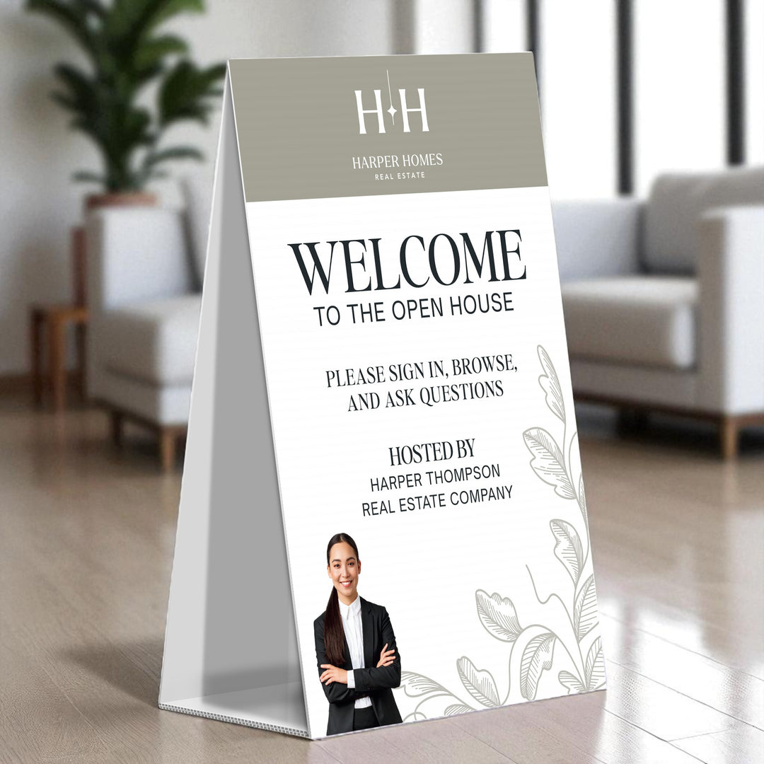 Corrugated A-Frame Sign Directional Sign Market Dwellings