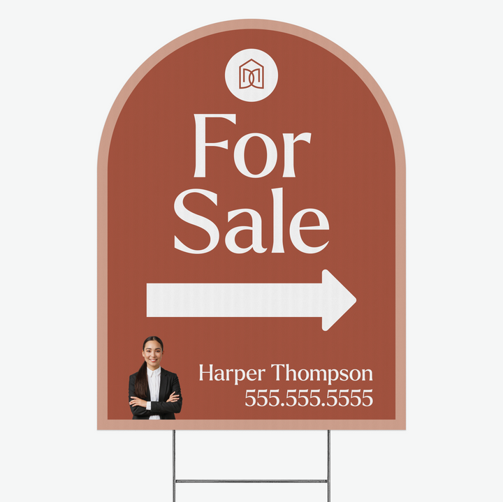 Customizable | Arch Real Estate Yard Sign | DSY1-A-2 Yard Sign Market Dwellings FOR SALE