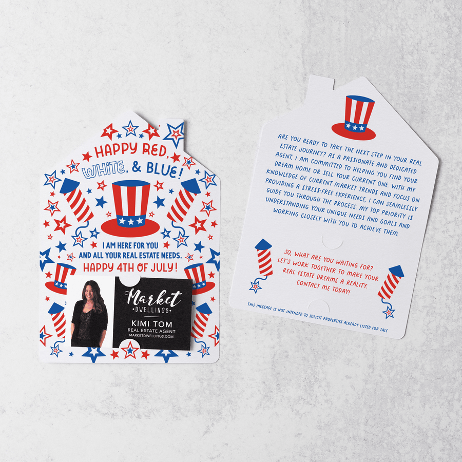Set of Happy Red, White, & Blue! | 4th Of July Mailers | Envelopes Included | M166-M001 Mailer Market Dwellings   