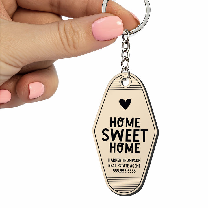 Customizable Home Sweet Home Keychains Keychain Market Dwellings