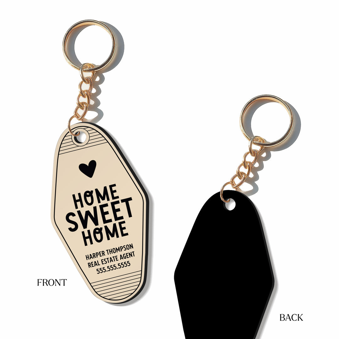 Customizable Home Sweet Home Keychains Keychain Market Dwellings