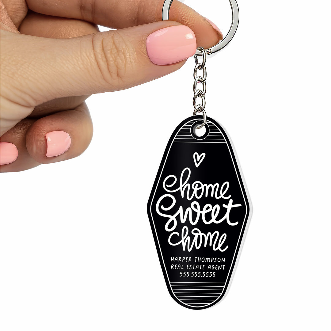 Customizable Home Sweet Home Keychains Keychain Market Dwellings