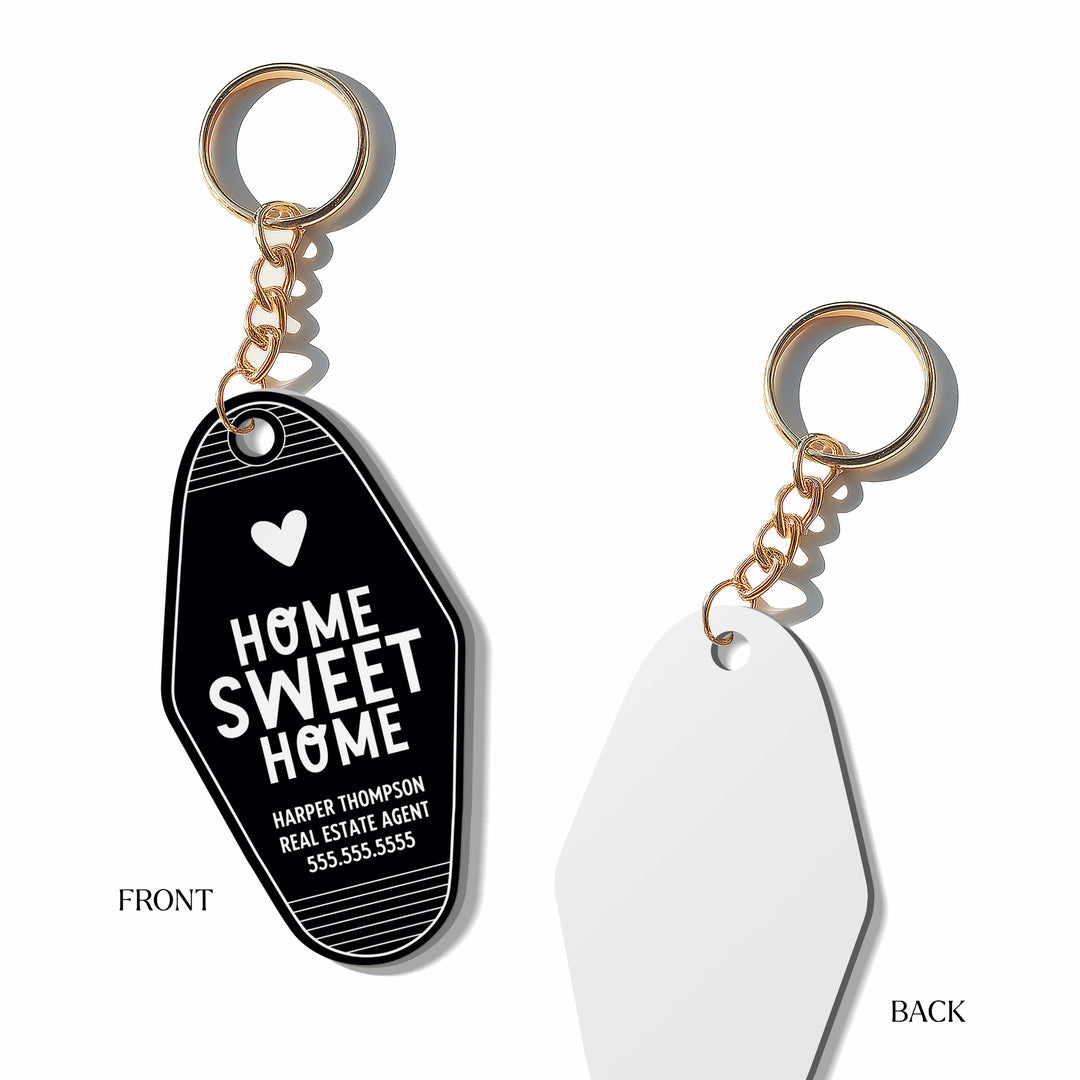 Customizable Home Sweet Home Keychains Keychain Market Dwellings