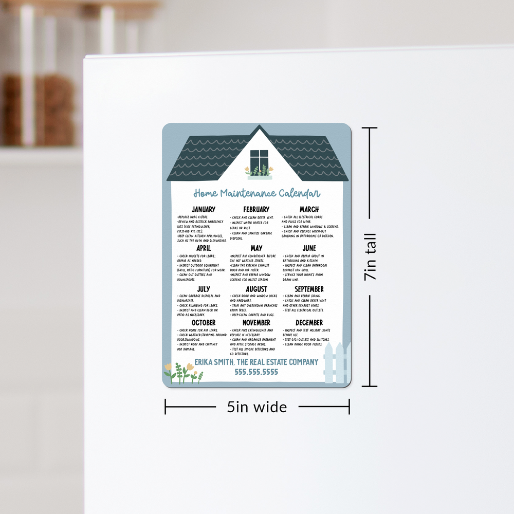 Customizable | Home Maintenance Refrigerator Magnets | DSM57-15 Magnet Market Dwellings