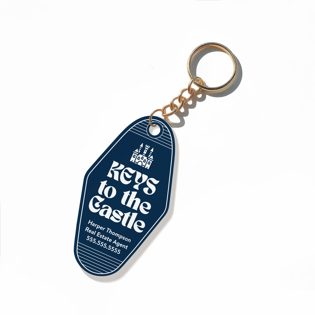 Customizable Keys To The Castle Keychains Keychain Market Dwellings BLUE GOLD