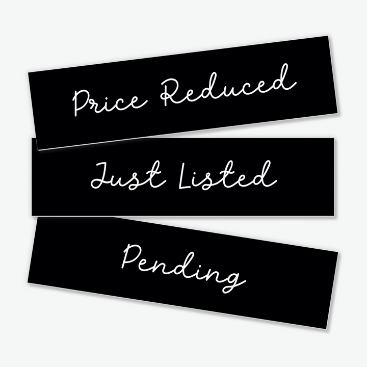 Set of 10 | Customizable Real Estate Sign Riders | DSR-4 Sign Rider Market Dwellings