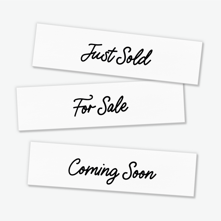 Set of 10 | Customizable Real Estate Sign Riders | DSR-5 Sign Rider Market Dwellings
