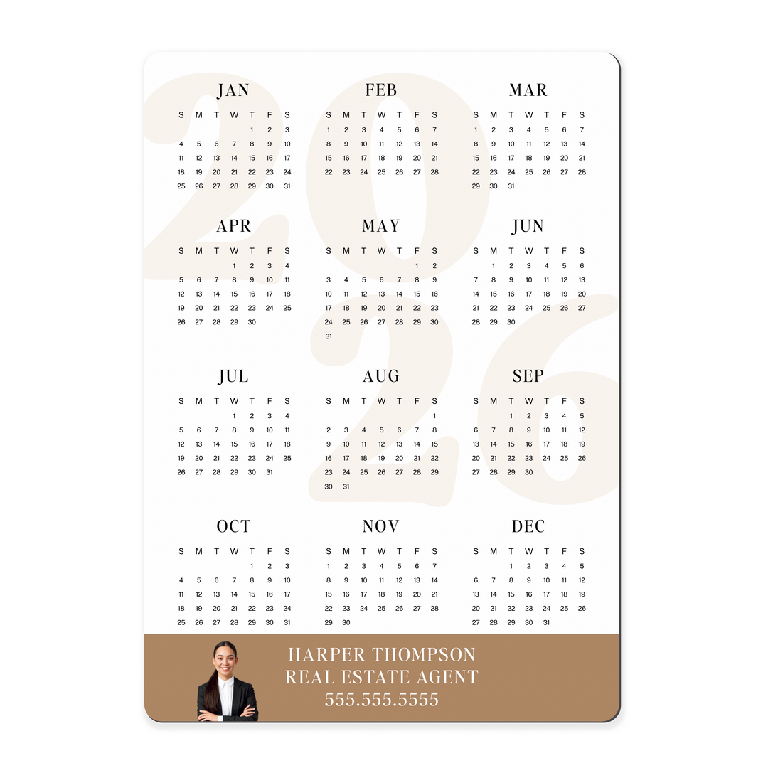 Customizable | 2026 Calendar Refrigerator Magnets Magnet Market Dwellings