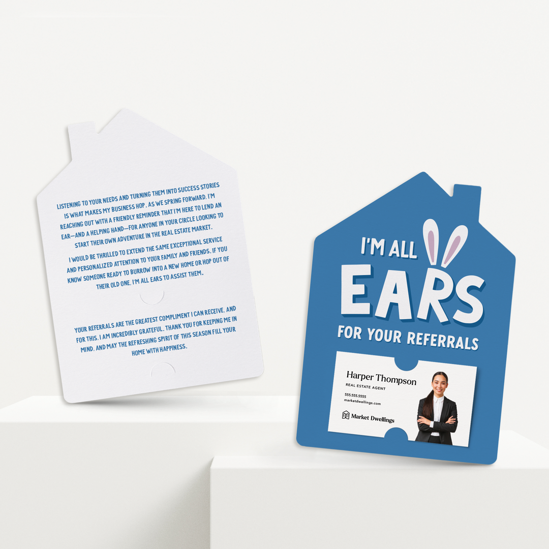 Set of I’m All Ears For Your Referrals | Mailers | Envelopes Included | M261-M001-AB Mailer Market Dwellings