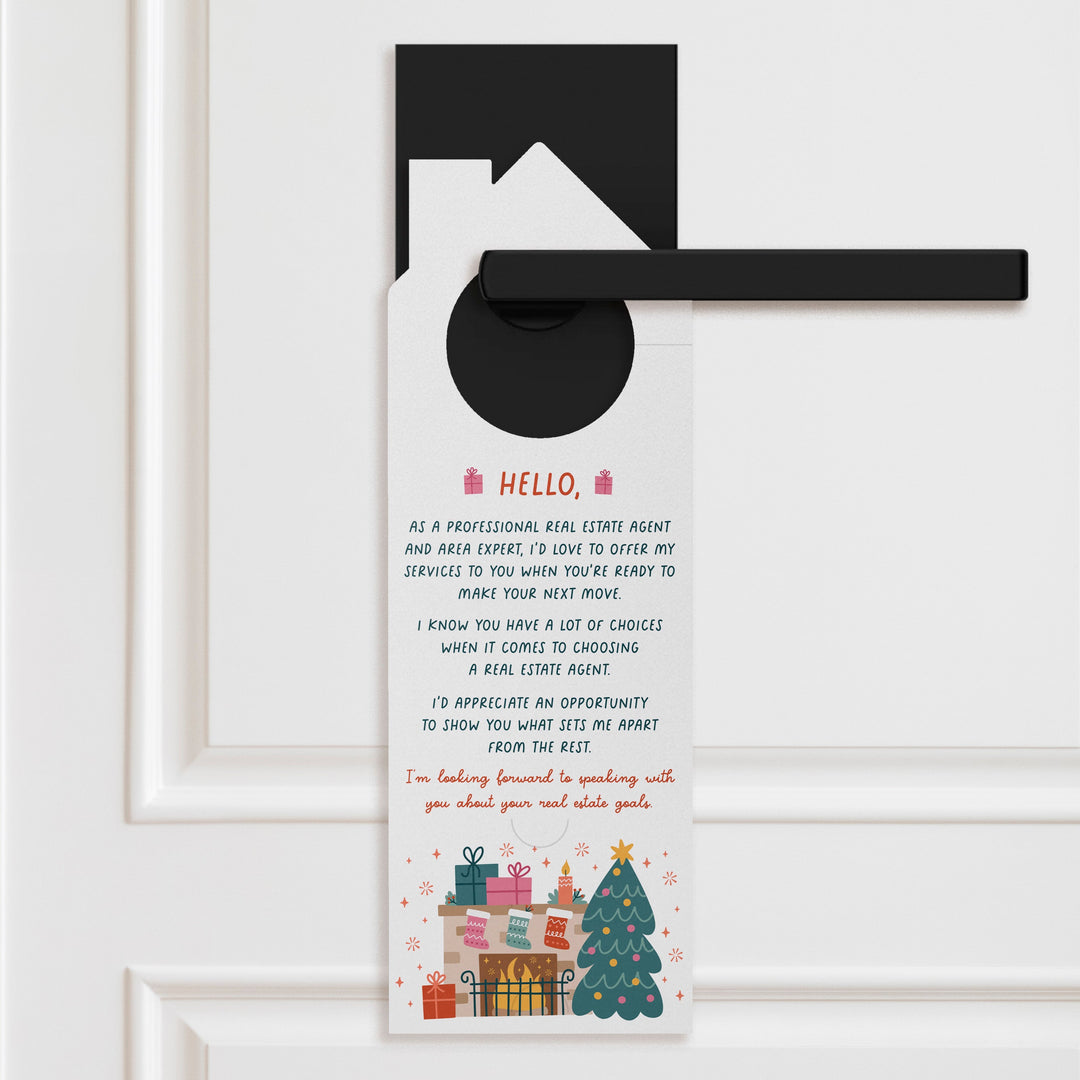 The Holidays Are Merrier In Your Dream Home. Let Me Get You There. Door Hangers Holiday Door Hanger Market Dwellings