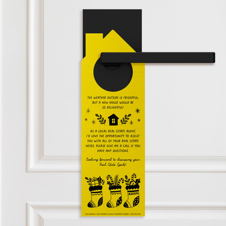 Let Me Help You Find A New Home To Hang Your Stockings Door Hangers Holiday Door Hanger Market Dwellings