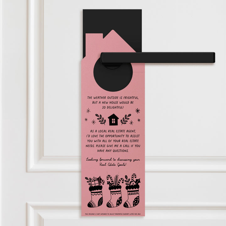 Let Me Help You Find A New Home To Hang Your Stockings Door Hangers Holiday Door Hanger Market Dwellings