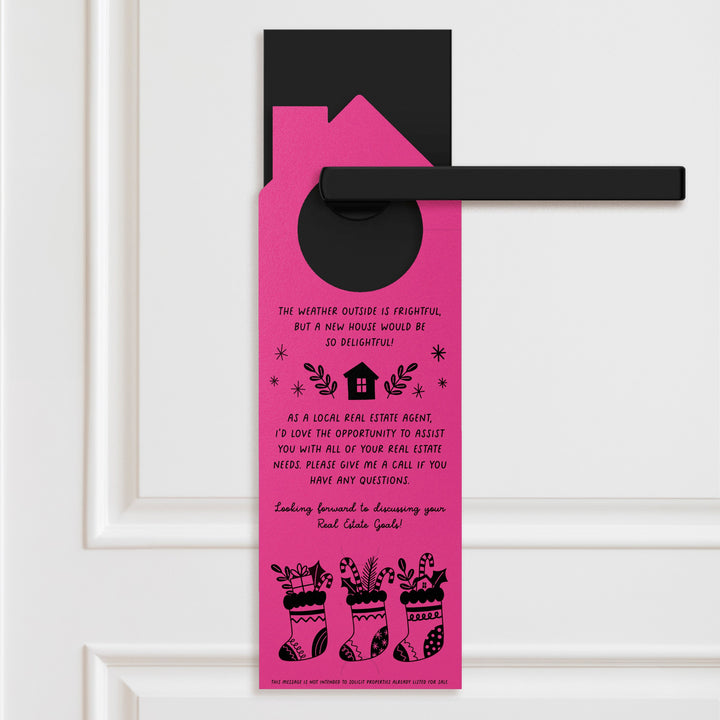 Let Me Help You Find A New Home To Hang Your Stockings Door Hangers Holiday Door Hanger Market Dwellings
