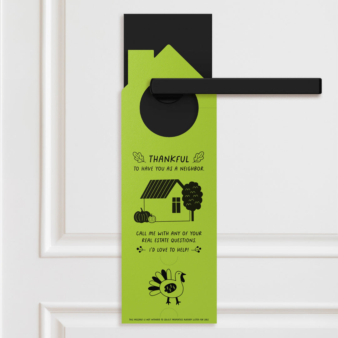 Happy Thanksgiving Neighbor Door Hangers Holiday Door Hanger Market Dwellings