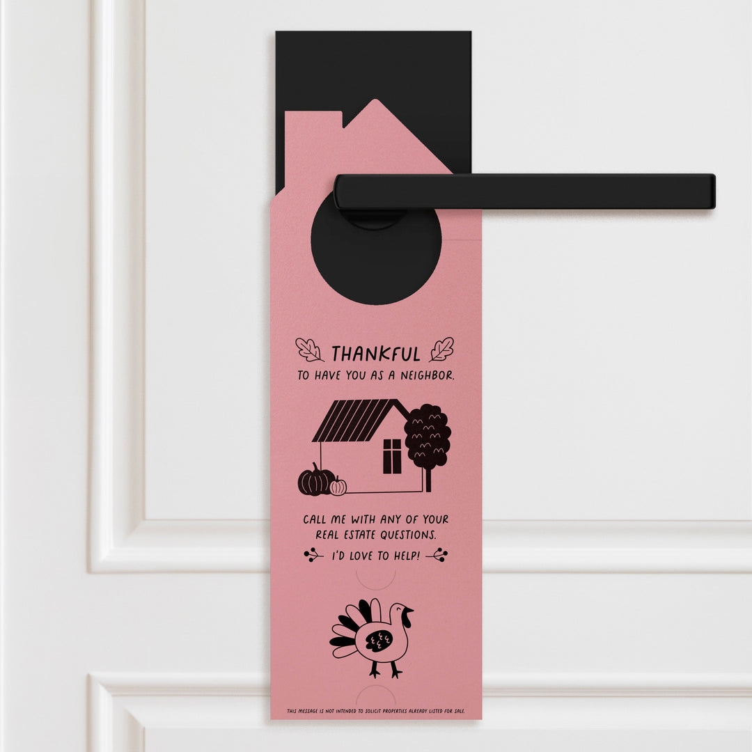 Happy Thanksgiving Neighbor Door Hangers Holiday Door Hanger Market Dwellings