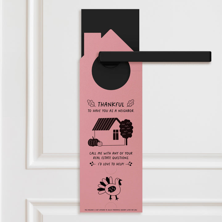 Happy Thanksgiving Neighbor Door Hangers Holiday Door Hanger Market Dwellings