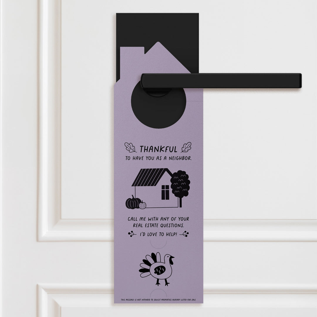 Happy Thanksgiving Neighbor Door Hangers Holiday Door Hanger Market Dwellings