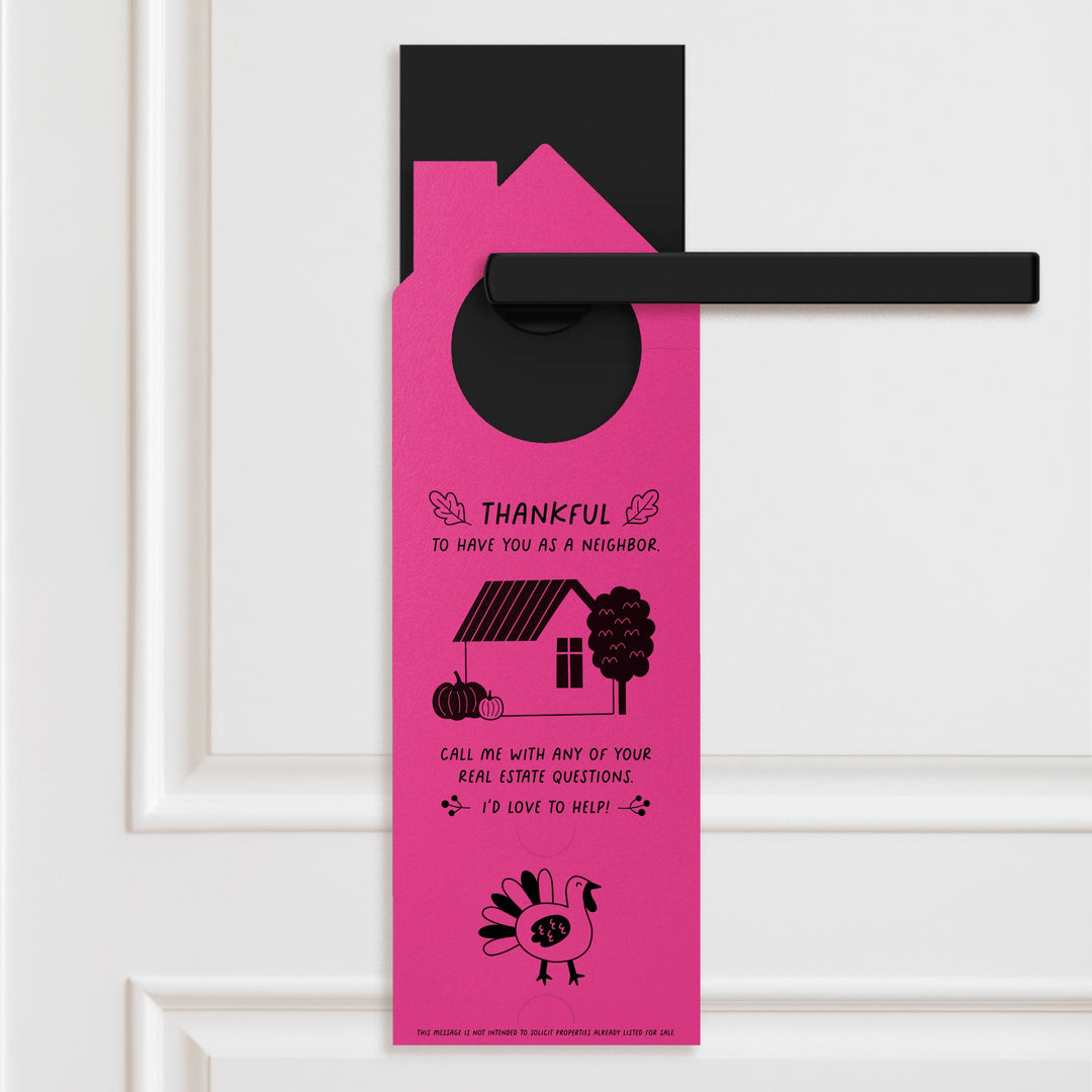 Happy Thanksgiving Neighbor Door Hangers Holiday Door Hanger Market Dwellings