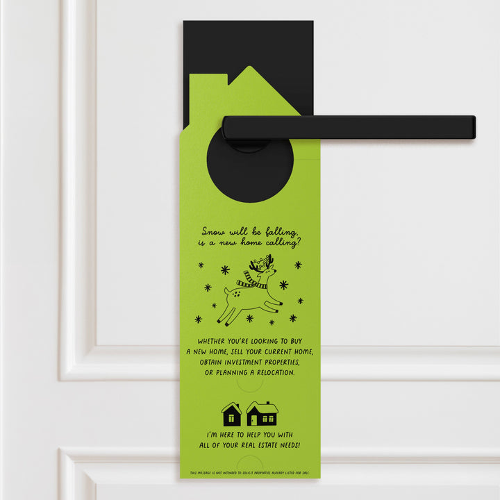 Consider Me Your Real Estate Rudolph: Lighting The Way To Your Dream Home Door Hangers Holiday Door Hanger Market Dwellings