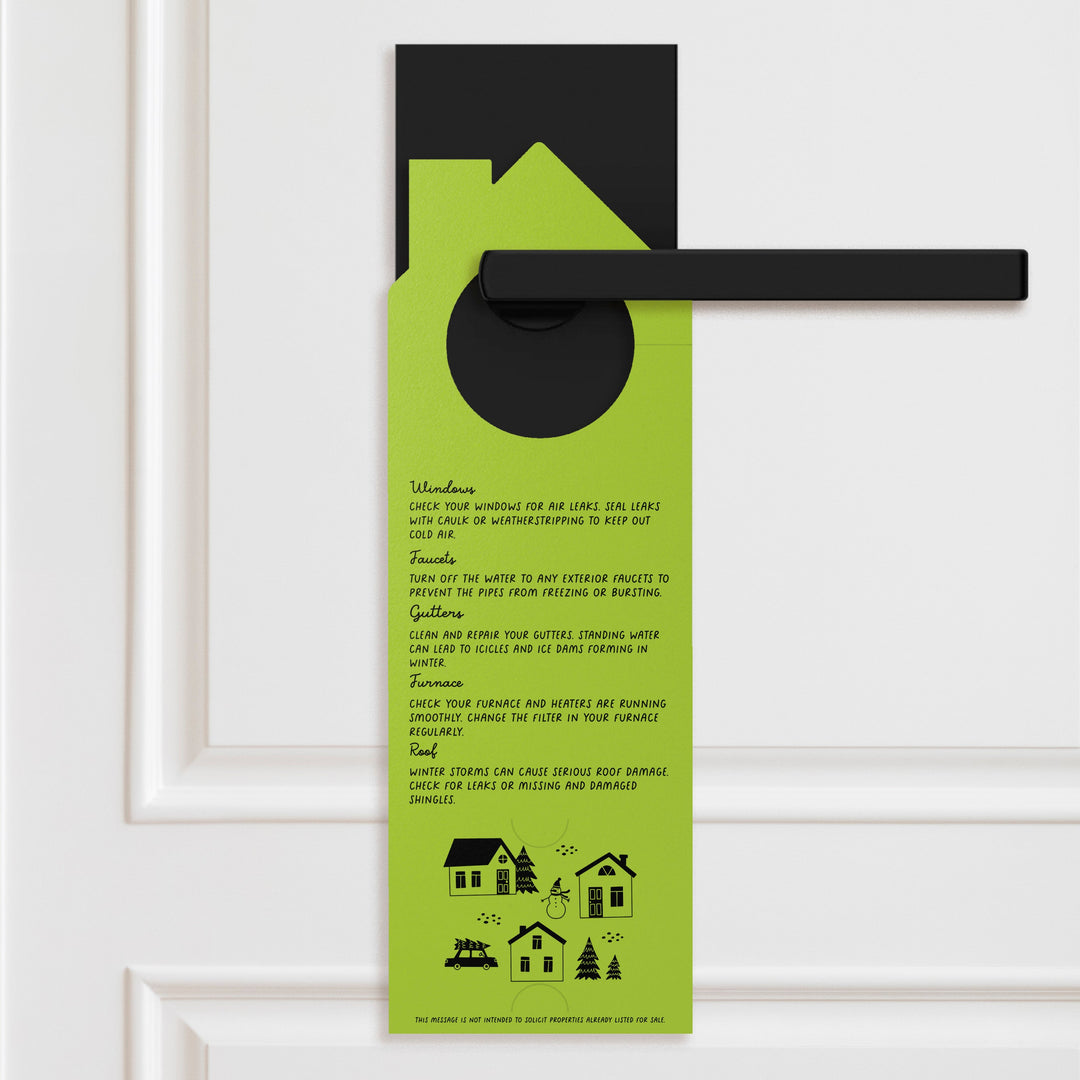 Winter Maintenance Checklist Door Hangers Season Door Hanger Market Dwellings