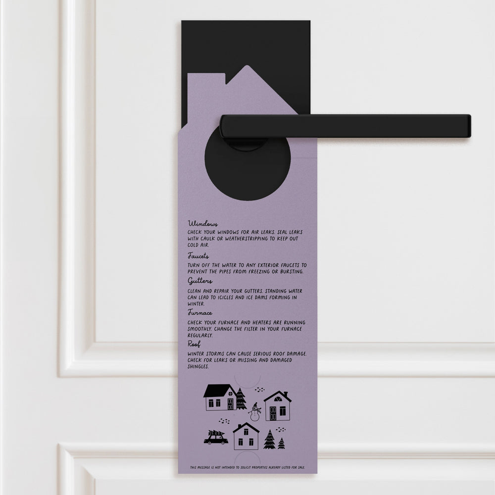 Winter Maintenance Checklist Door Hangers Season Door Hanger Market Dwellings