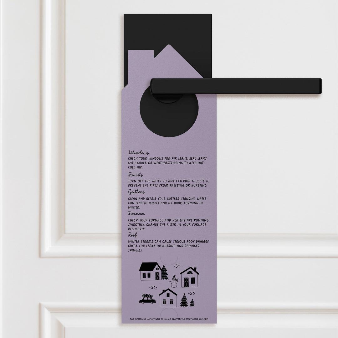 Winter Maintenance Checklist Door Hangers Season Door Hanger Market Dwellings