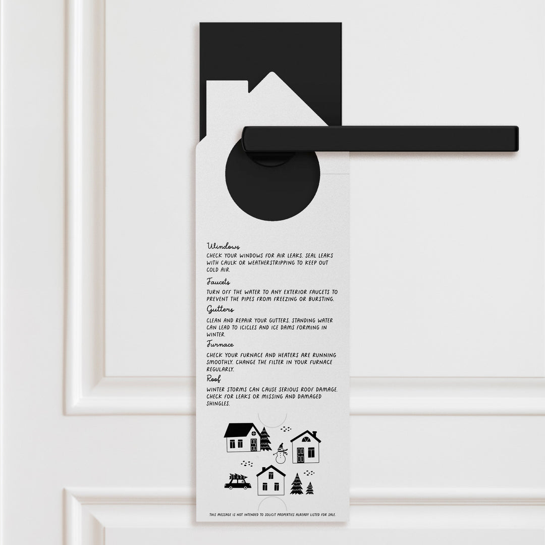 Winter Maintenance Checklist Door Hangers Season Door Hanger Market Dwellings