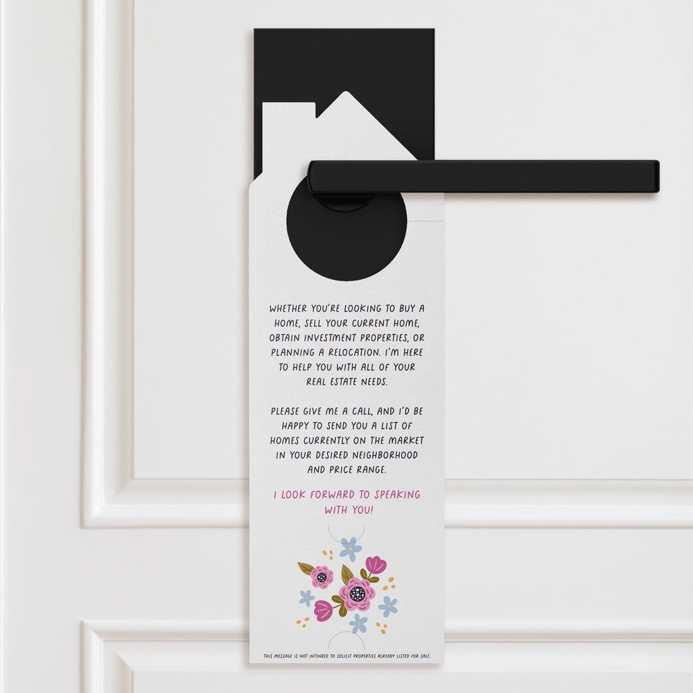 Roses Are Red. Violets Are Blue. I Sold Your Neighbor's House, And I Can Sell Yours Too! Door Hangers Holiday Door Hanger Market Dwellings