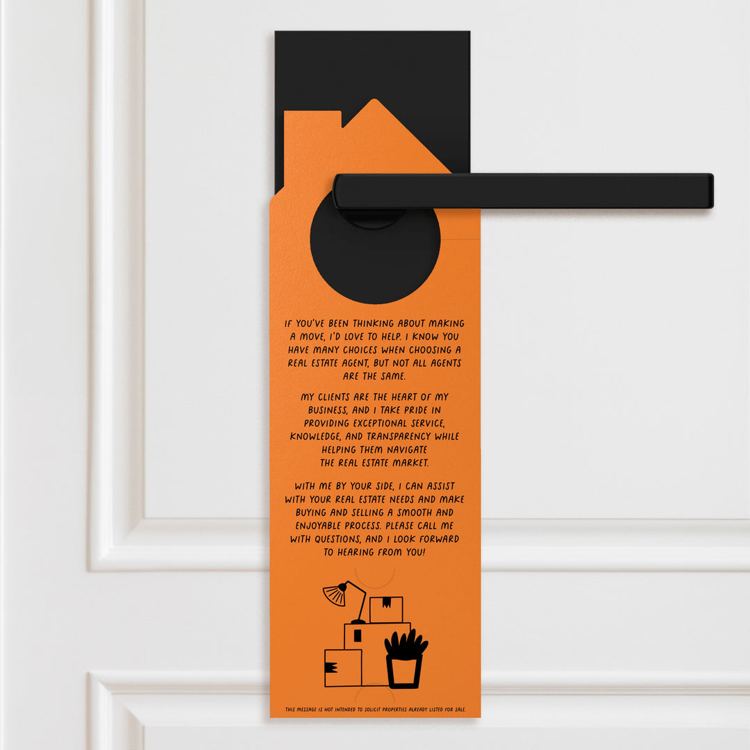 I Speak Fluent Real Estate. Go Ahead, Ask Me Something! | Door Hangers | 157-DH002 Door Hanger Market Dwellings LIGHT PURPLE
