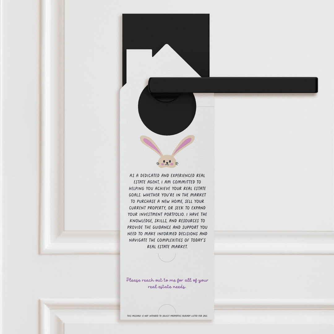 I'm Hoppy To Help You Buy Or Sell Real Estate! Door Hangers Holiday Door Hanger Market Dwellings