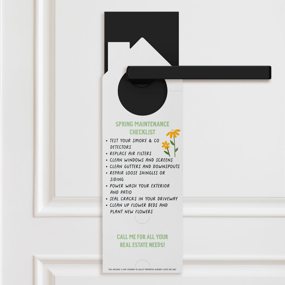 Hello Spring Maintenance Checklist Door Hangers Season Door Hanger Market Dwellings