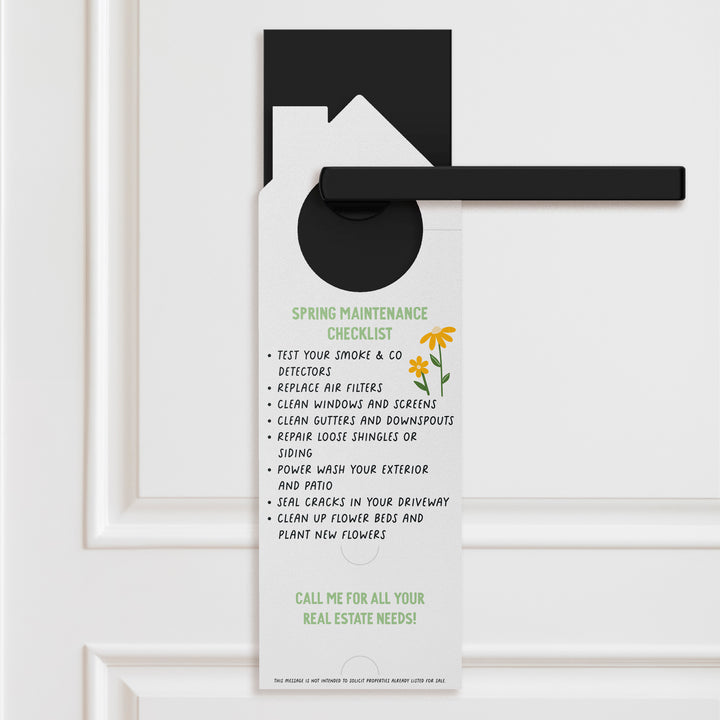 Hello Spring Maintenance Checklist Door Hangers Season Door Hanger Market Dwellings
