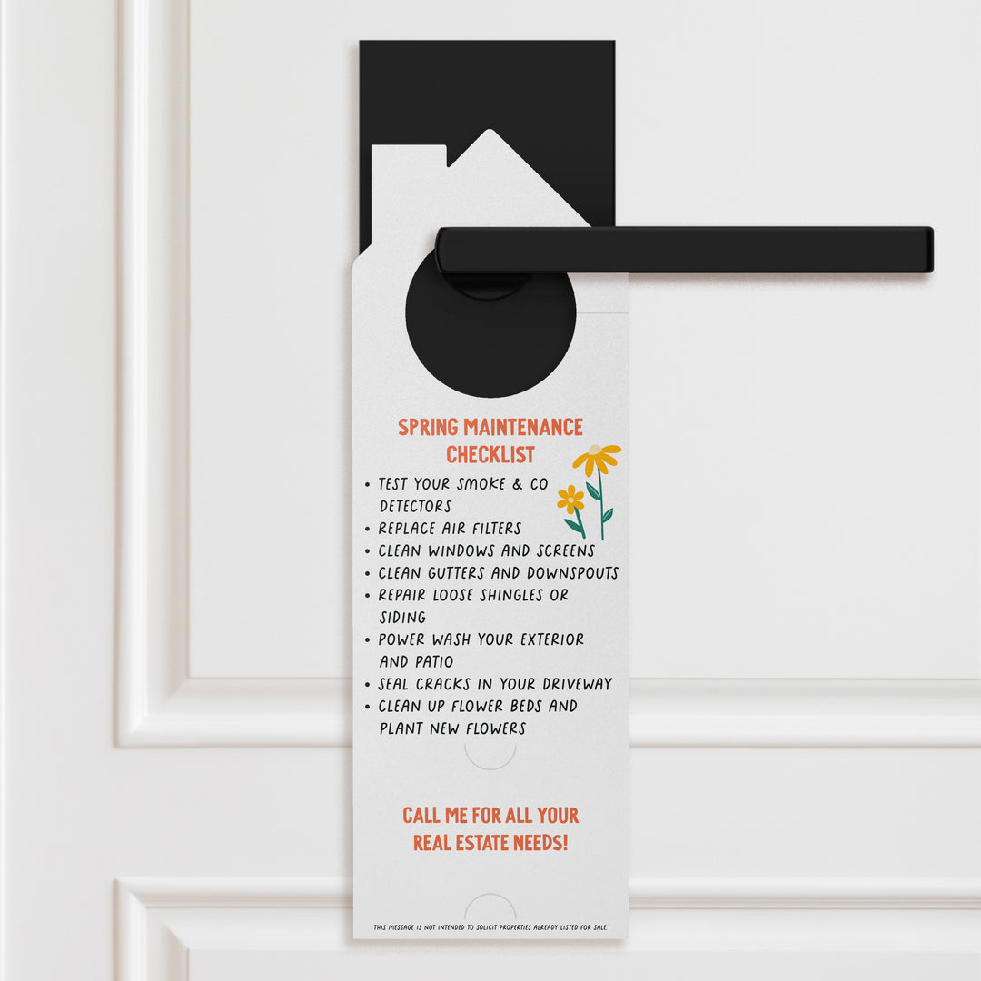 Hello Spring Maintenance Checklist Door Hangers Season Door Hanger Market Dwellings