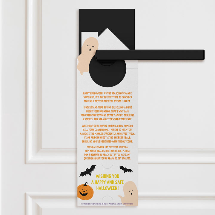 For All Your Real Estate Needs, I Got You, BOO! Door Hangers Holiday Door Hanger Market Dwellings