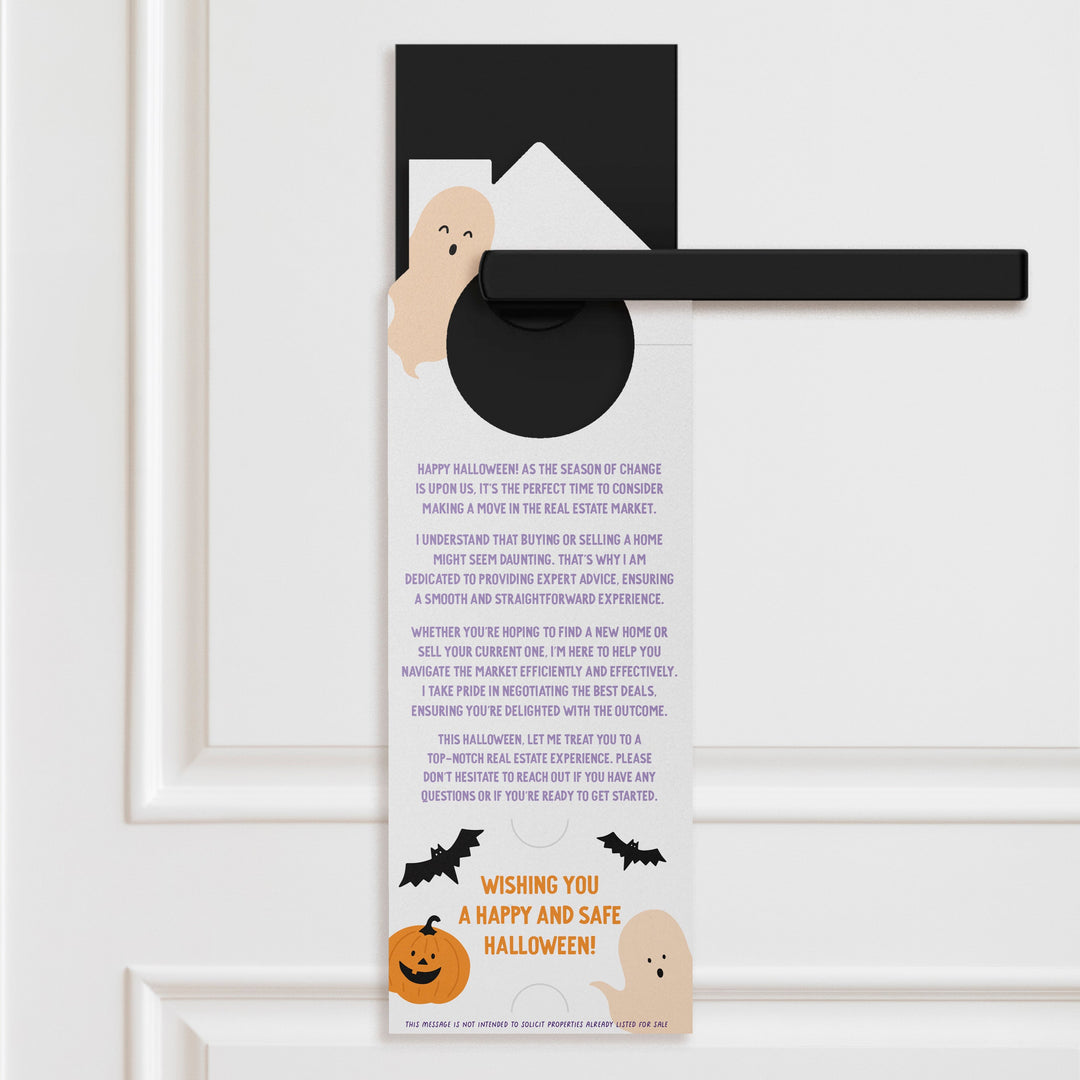 For All Your Real Estate Needs, I Got You, BOO! Door Hangers Holiday Door Hanger Market Dwellings