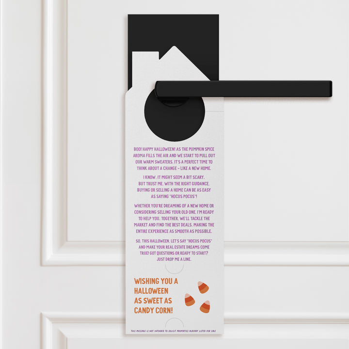 Hocus Pocus! Let's Make Your Real Estate Dreams Come True This Halloween! Door Hangers Holiday Door Hanger Market Dwellings