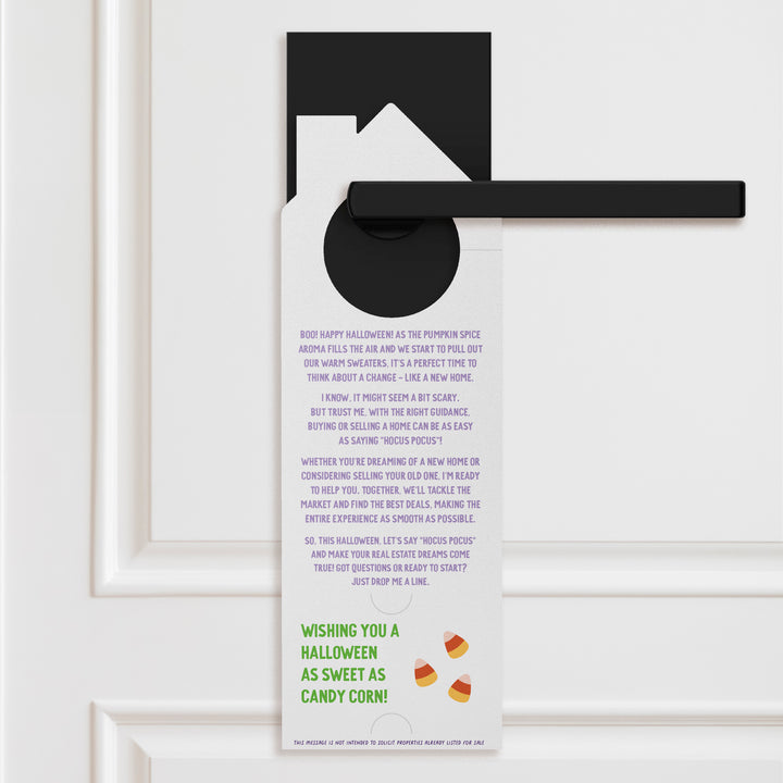 Hocus Pocus! Let's Make Your Real Estate Dreams Come True This Halloween! Door Hangers Holiday Door Hanger Market Dwellings