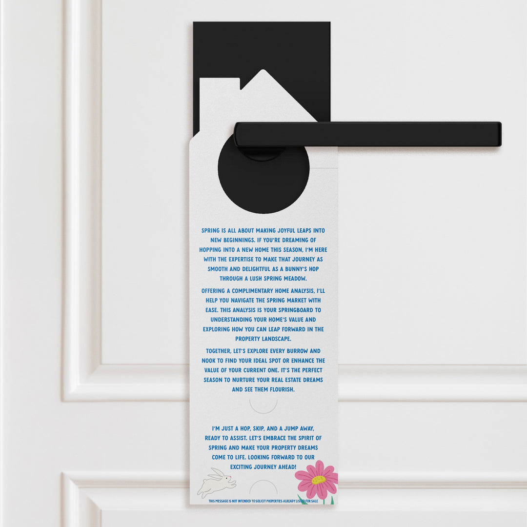 Hop Into A New Home This Spring! Door Hangers Holiday Door Hanger Market Dwellings