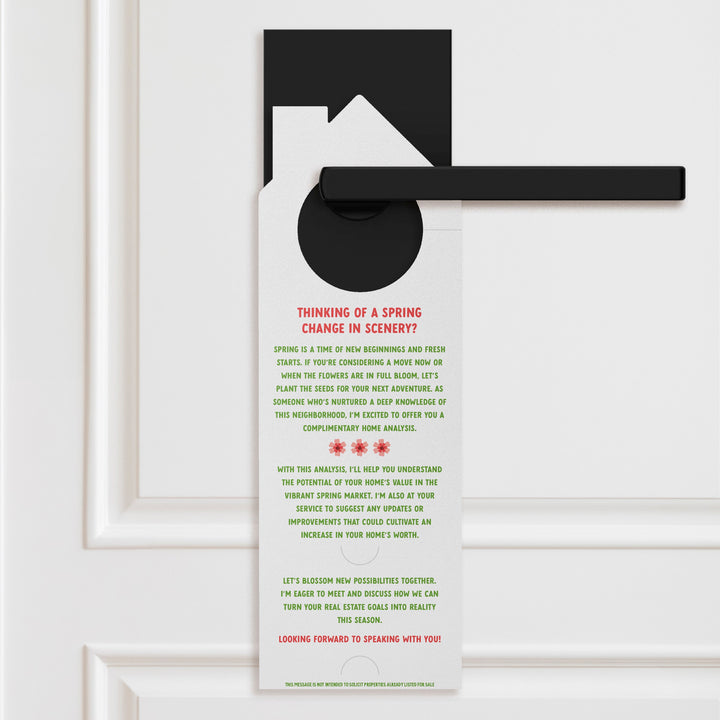Spring Into A New Home Door Hangers Season Door Hanger Market Dwellings